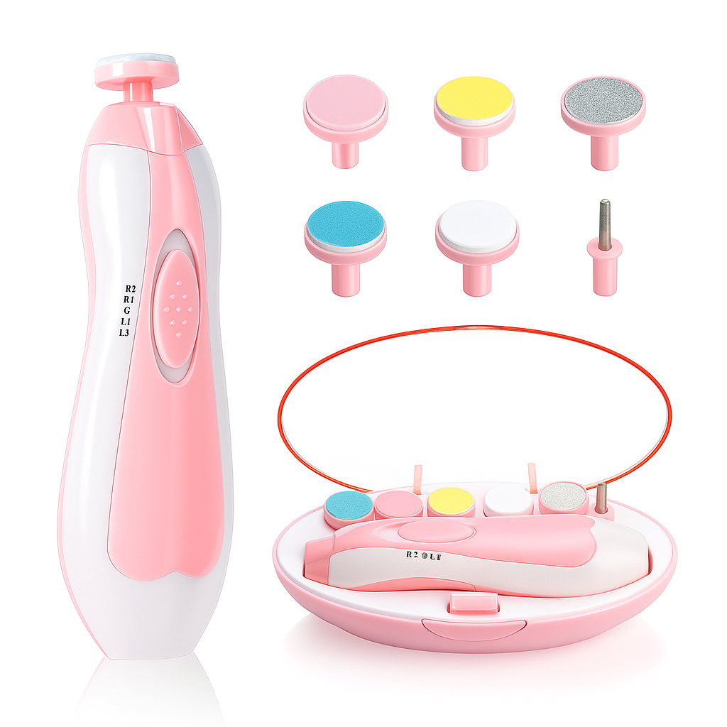 Electric Baby Nail Trimmer with LED Light – Gentle & Safe Nail Care for All Ages