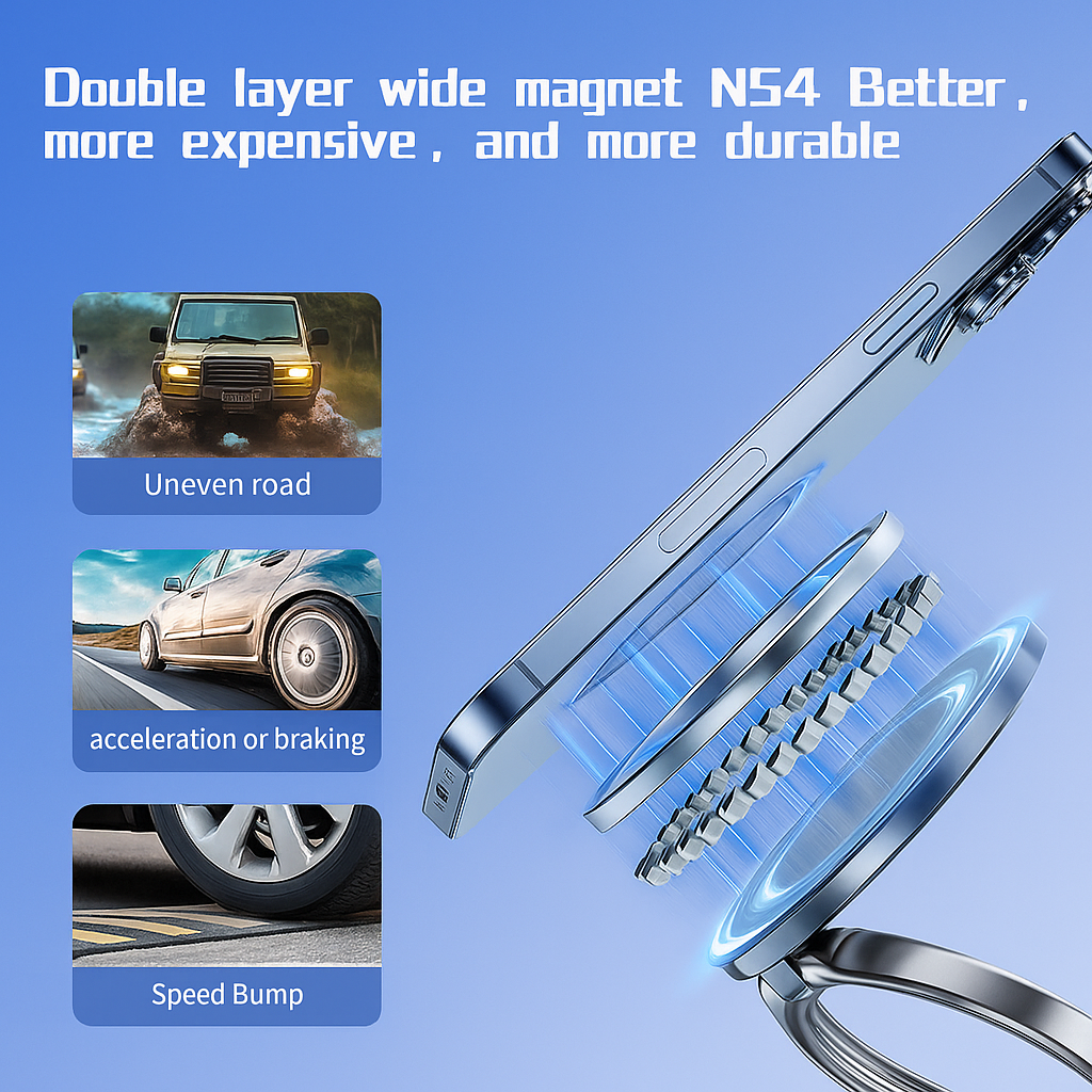 Vacuum Magnetic Phone Holder – MagSafe Suction Cup Mount for Car, Truck & More