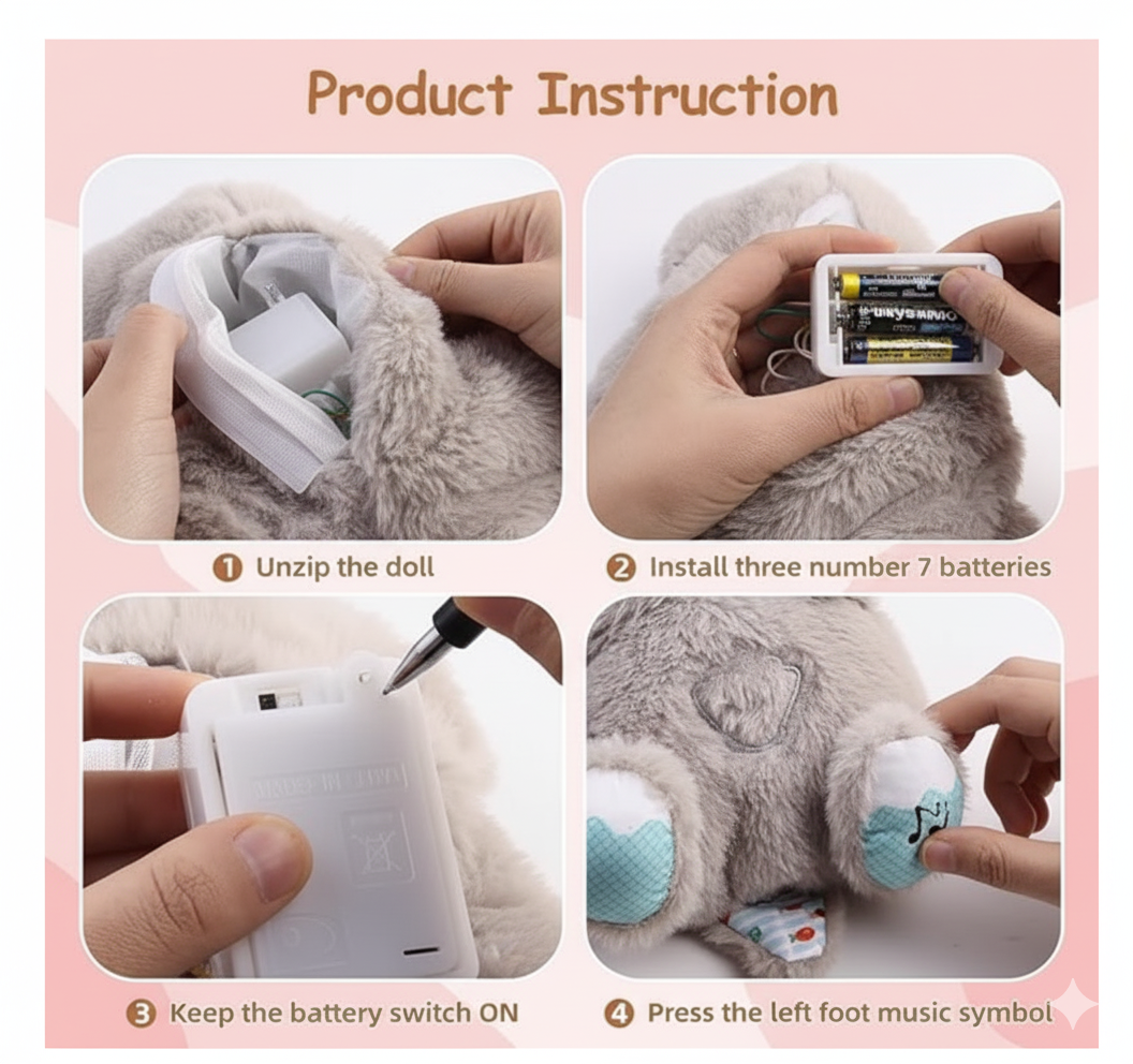 Huggable Breathing Teddy Bear Soft Toy with Light – Cute Plush Stuffed Animal for Kids & Adults, 25cm | Birthday & Valentine Gift