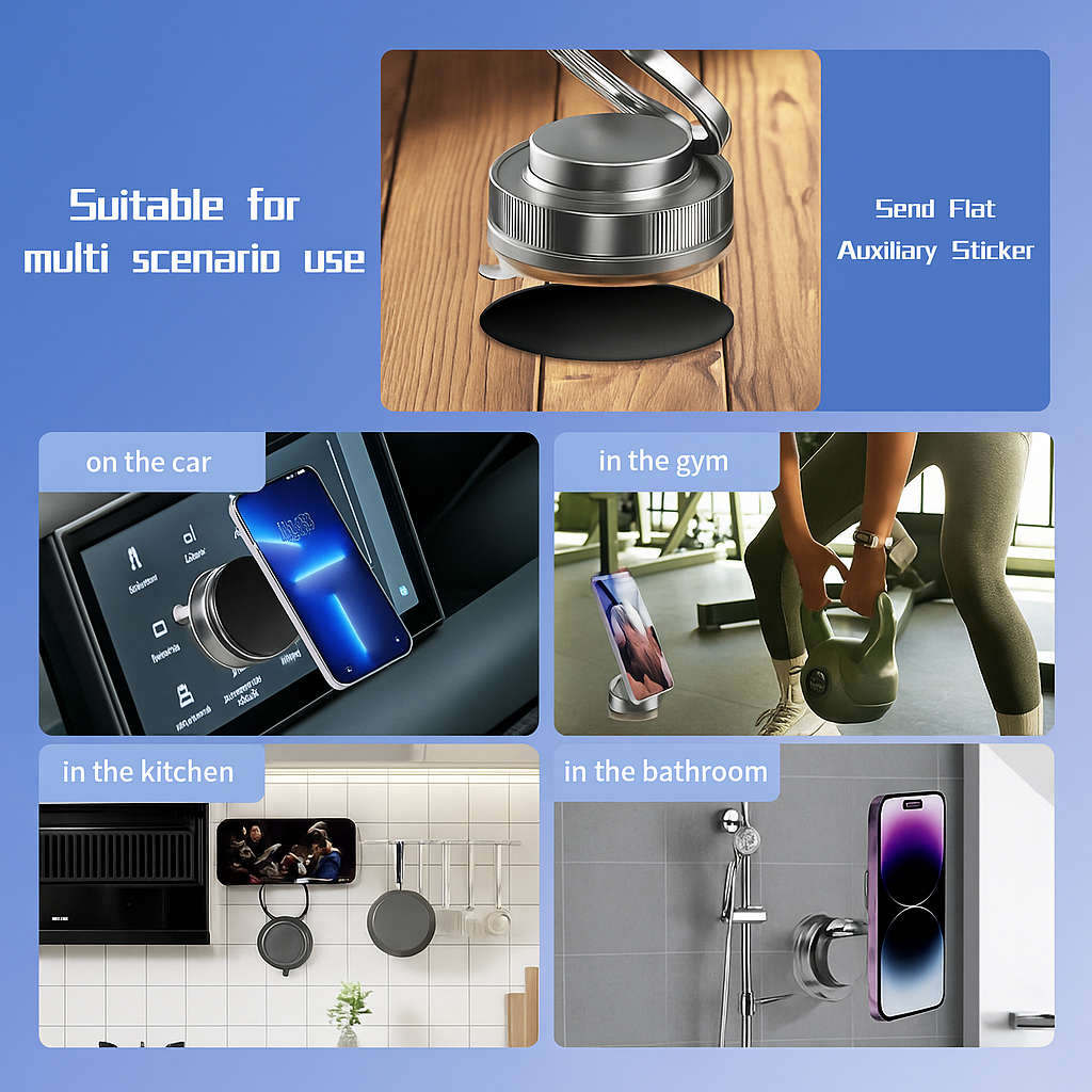 Vacuum Magnetic Phone Holder – MagSafe Suction Cup Mount for Car, Truck & More