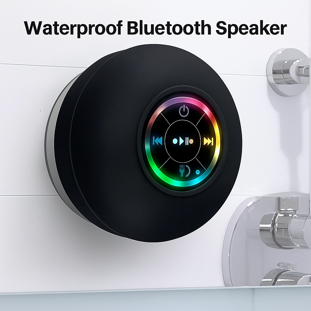 Waterproof Bluetooth Speaker with Large Suction Cup