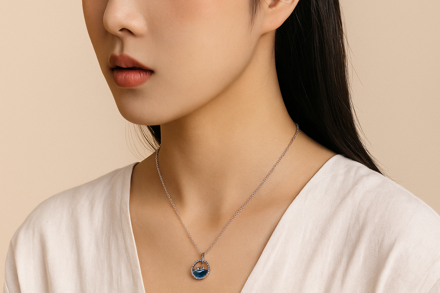 Dolphin Pendant Chain for Girls & Women | Cute Dolphin Locket Necklace | Trendy Pendant Chain | Stylish Necklace Chain for Girls & Women