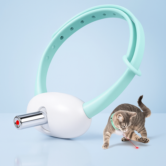 Wearable Automatic LED Cat & Dog Toy – Smart Interactive Collar for Kittens & Pets, USB Rechargeable, Auto On/Off, Indoor Exercise & Amusement