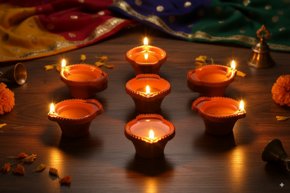 LED Light Water Sensor Diyas – Plastic, Ambient Lights
