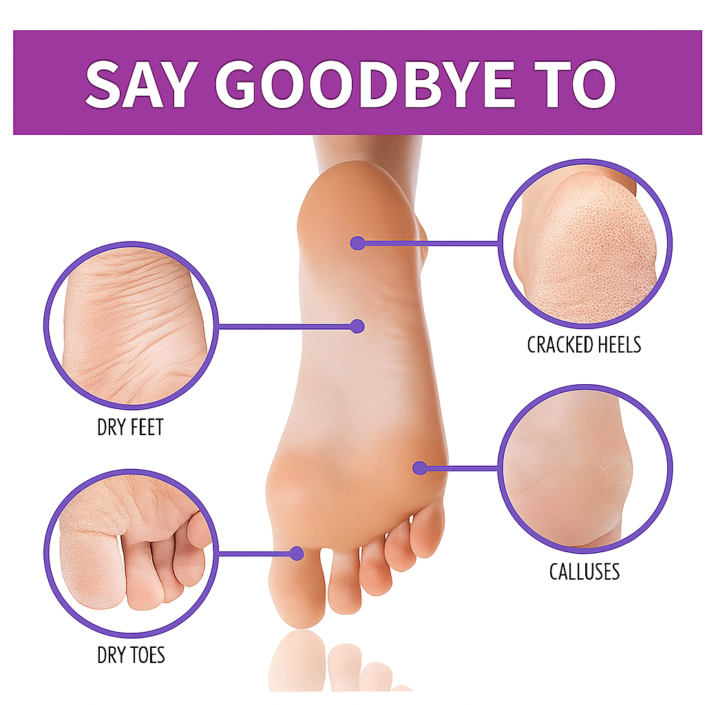 Lavender Foot Peel Mask (Pair of 2) – Natural Exfoliator for Dead Skin & Callus Removal, Heels Repair, Cracked Feet Treatment, Peeling Foot Mask for Baby Soft & Smooth Feet