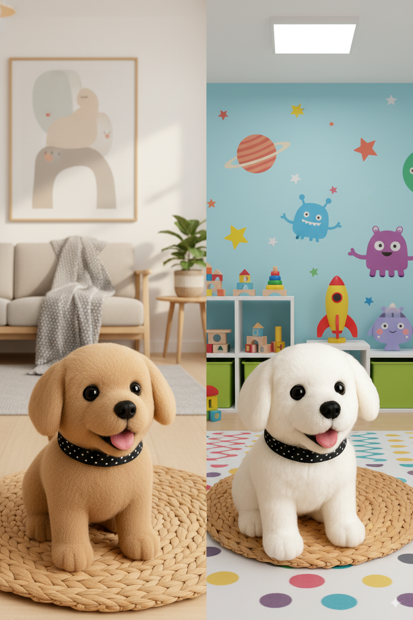 Electronic Robot Puppy Dog Plush Toy – Walking, Barking & Tail-Wagging Interactive Pet for Kids(Random Colour)