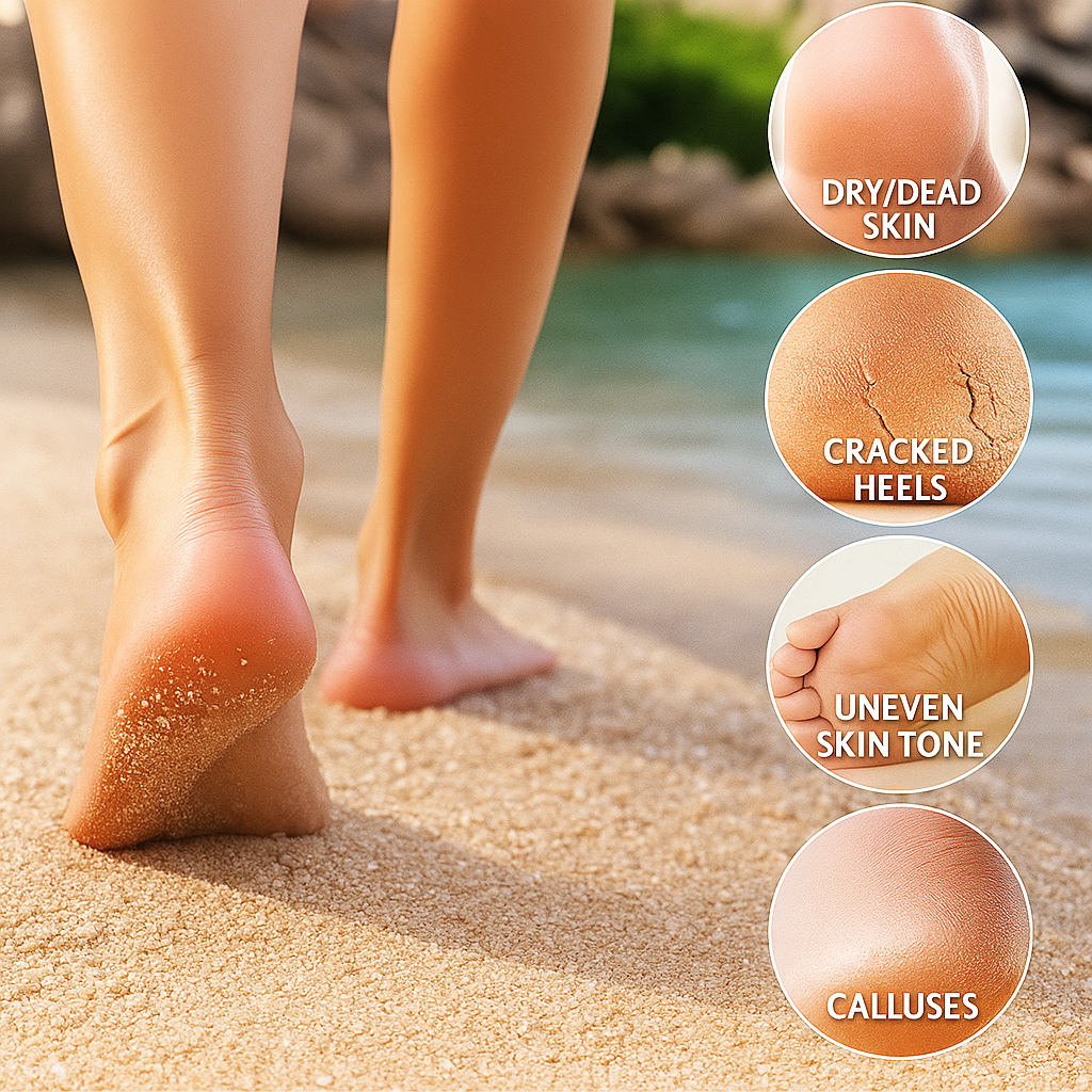 Lavender Foot Peel Mask (Pair of 2) – Natural Exfoliator for Dead Skin & Callus Removal, Heels Repair, Cracked Feet Treatment, Peeling Foot Mask for Baby Soft & Smooth Feet