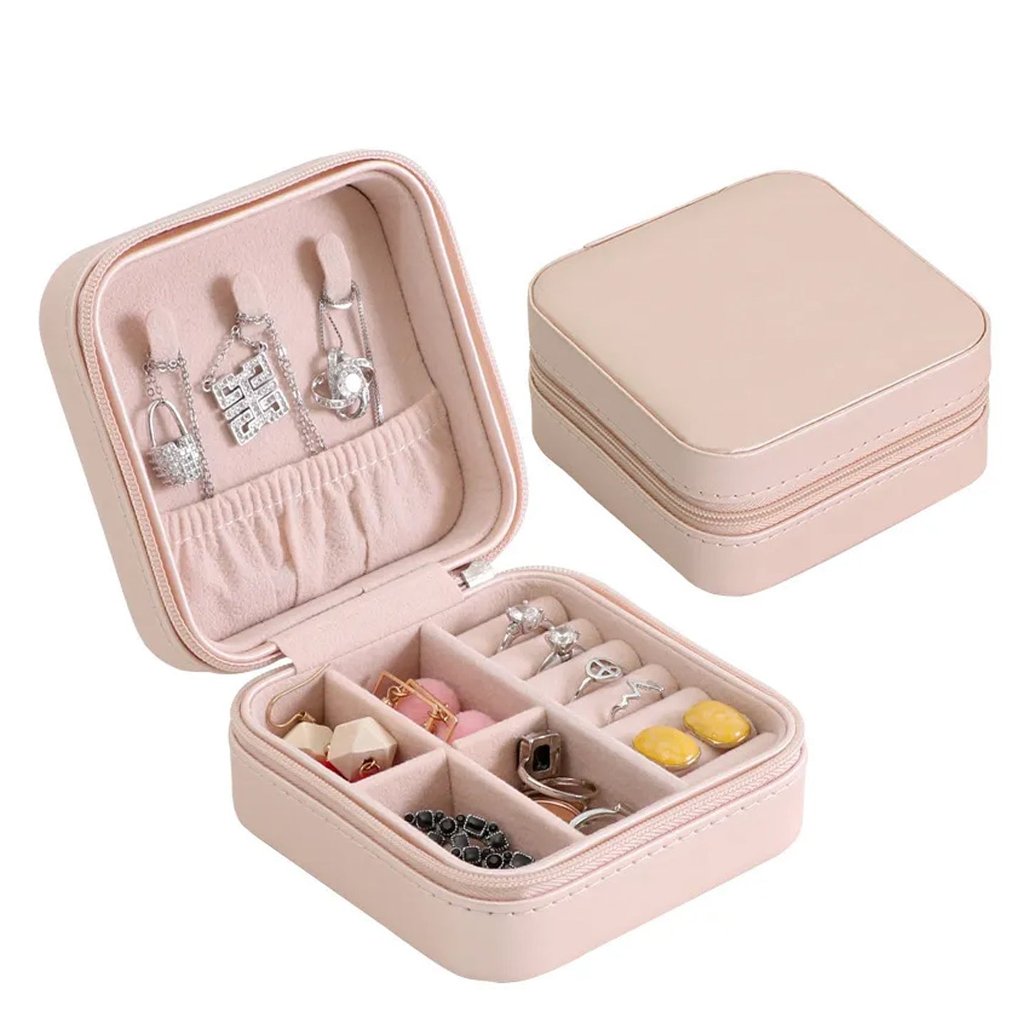 🌸 Mini PU Leather Jewellery Box – Compact, Elegant & Travel-Friendly