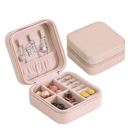 🌸 Mini PU Leather Jewellery Box – Compact, Elegant & Travel-Friendly