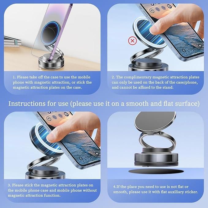 Vacuum Magnetic Phone Holder – MagSafe Suction Cup Mount for Car, Truck & More
