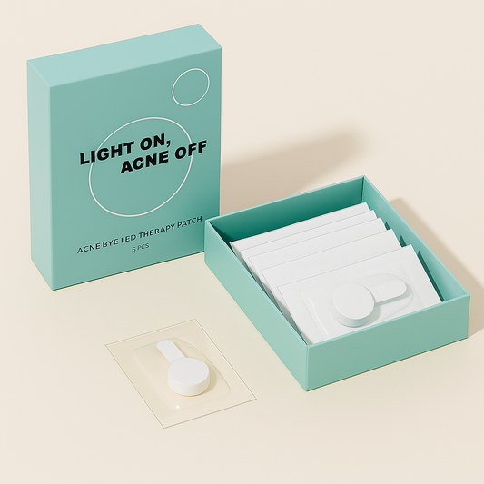 Electronic Acne Patches with Red & Blue LED Light – 6 Pack