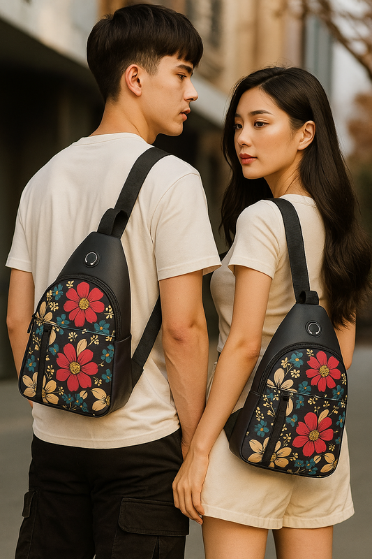 Waterproof Waist Bag Shoulder Bags Usb Charging Earphone Hook Sling Travel Bag (1 Pc)