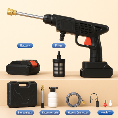 Rechargeable Car & Bike Washer Gun – High Pressure (48V)