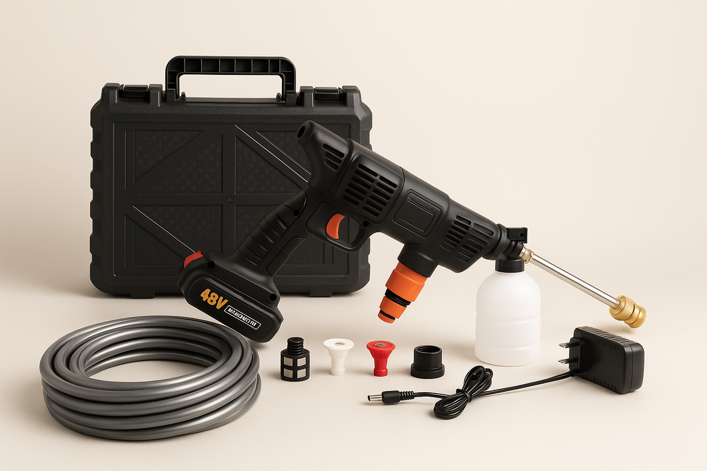 Rechargeable Car & Bike Washer Gun – High Pressure (48V)