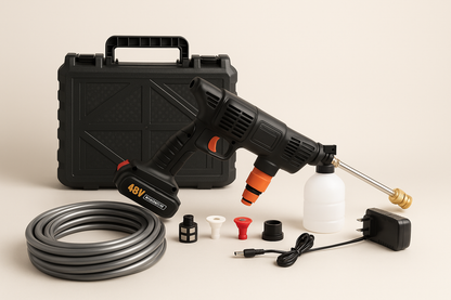 Rechargeable Car & Bike Washer Gun – High Pressure (48V)