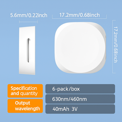 Electronic Acne Patches with Red & Blue LED Light – 6 Pack