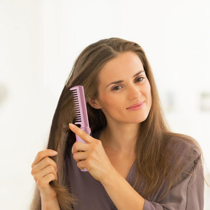 Rechargeable Mini Hair Straightener Travel Portable Usb Charging Cordless Hair Straightener Bursh Three Temperature Adjustments Flat Iron Comb (1 Pc)