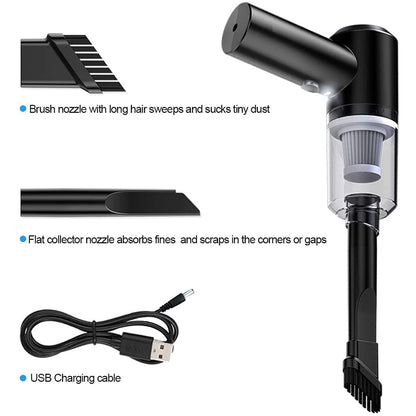 High-Power 3 -in-1 Wireless Car & Home Vacuum Cleaner and Blower – Portable, Rechargeable & Ultra-Lightweight