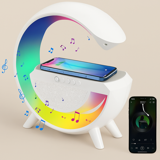 G-Shape LED Wireless Charging Speaker Lamp