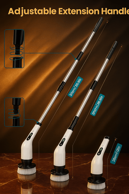 7-in-1 Electric Spin Scrubber Cleaning Brush with Extension Handle