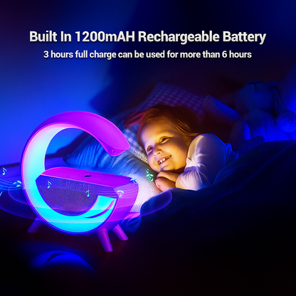 G-Shape LED Wireless Charging Speaker Lamp
