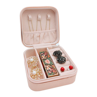 🌸 Mini PU Leather Jewellery Box – Compact, Elegant & Travel-Friendly