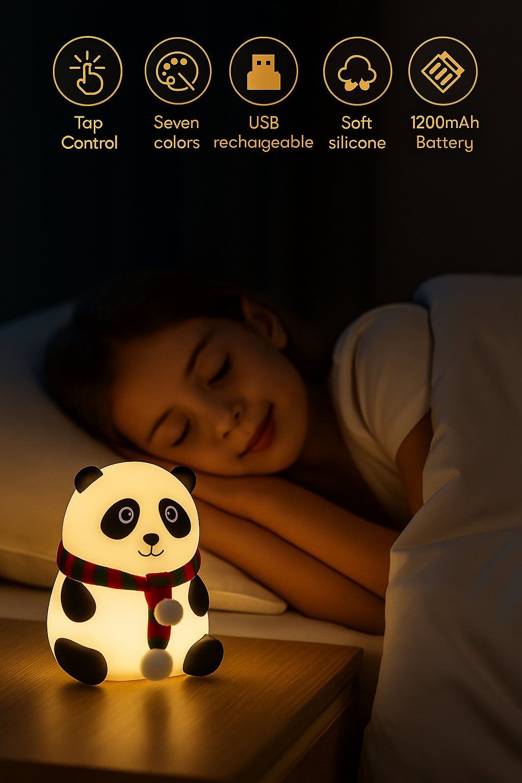 Adorable Panda Night Light – The Perfect Gift for Kids, Girls, Boys & Panda Lovers!