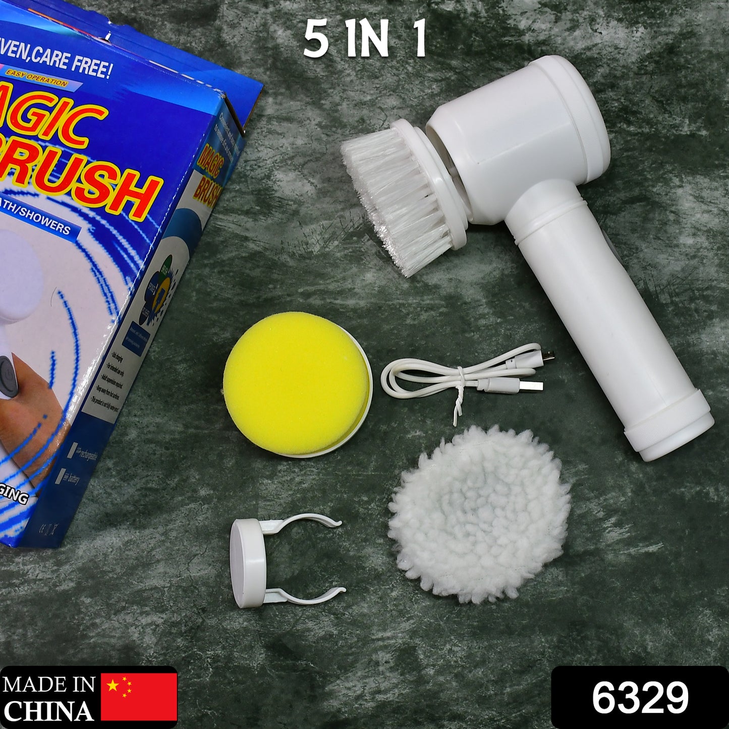 5in1 Home Kitchen Electric Cleaning Brush Electric Spin Scrubber