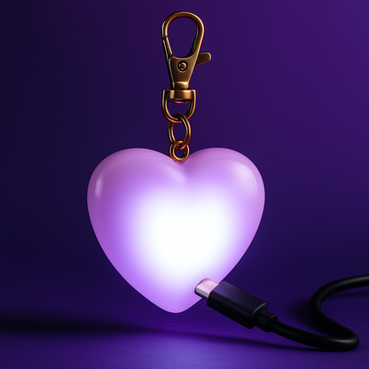 Premium Touch-Activated Heart Glow LED Bag Light (Rechargeable)